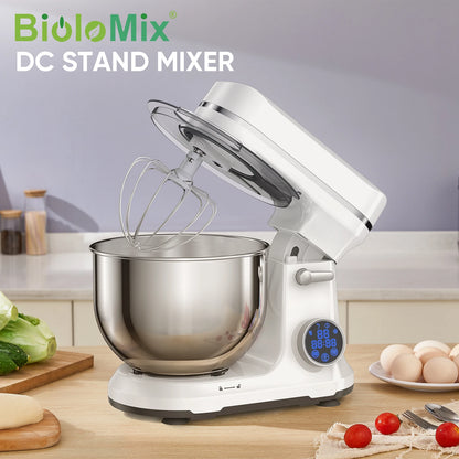BioloMix BM602E 1200W Stand Mixer – OLED Screen, 11-Speed DC Motor, 5L Bowl