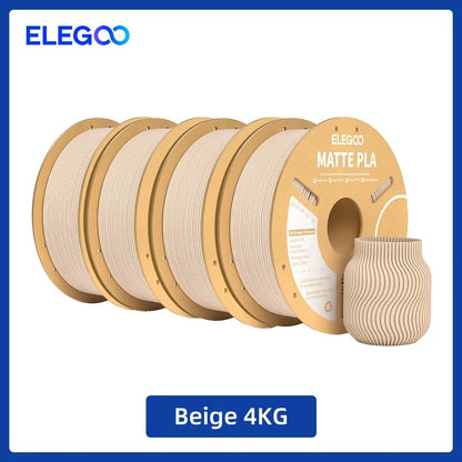 ELEGOO Matte PLA Filament 1.75mm 1KG – +/-0.02mm Accuracy, Cardboard Spool