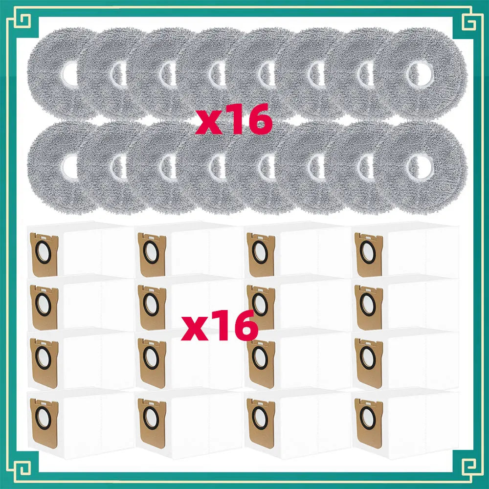 JONR P20 PRO / T5 Pro Robot Vacuum Replacement Parts | Main Brush, Side Brush, HEPA Filter, Mop Cloth