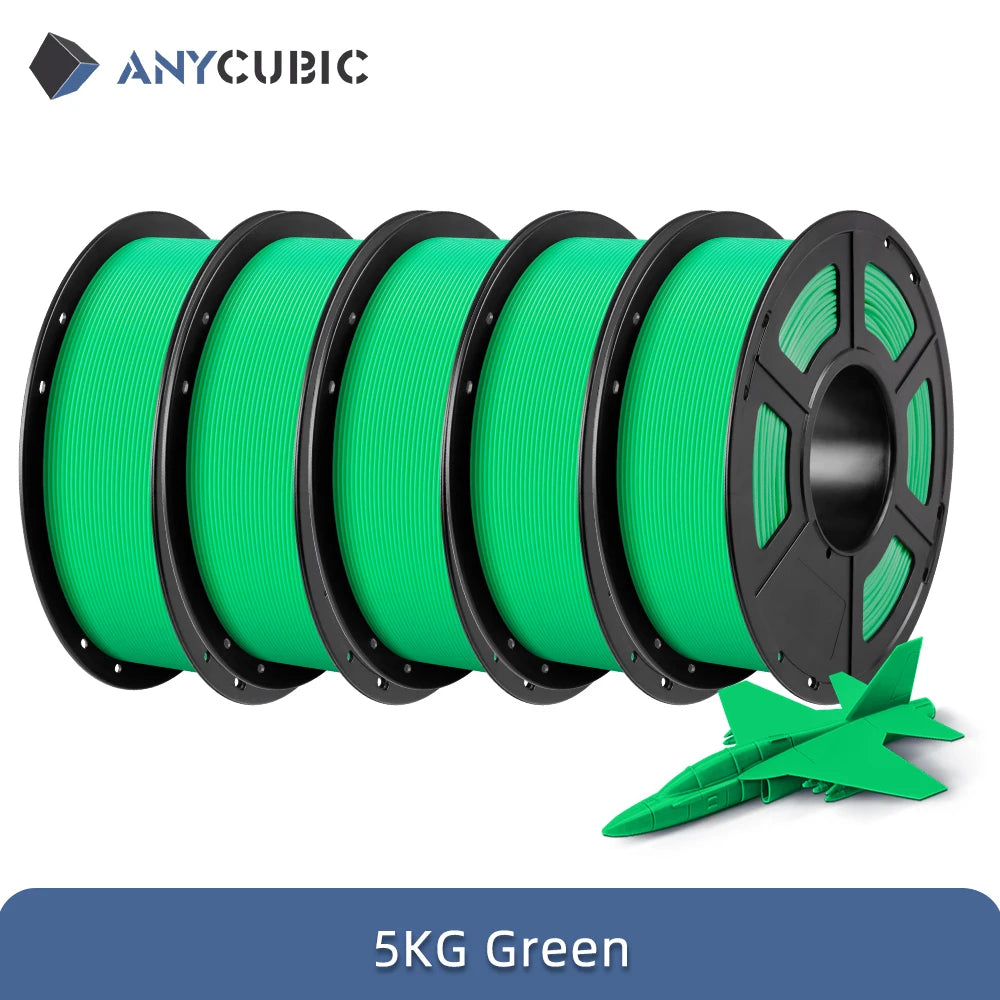 ANYCUBIC PLA 3D Printer Filament – 5KG / 1.75mm, Eco-Friendly, EU & US Warehouse, For Kobra S1C / K3C