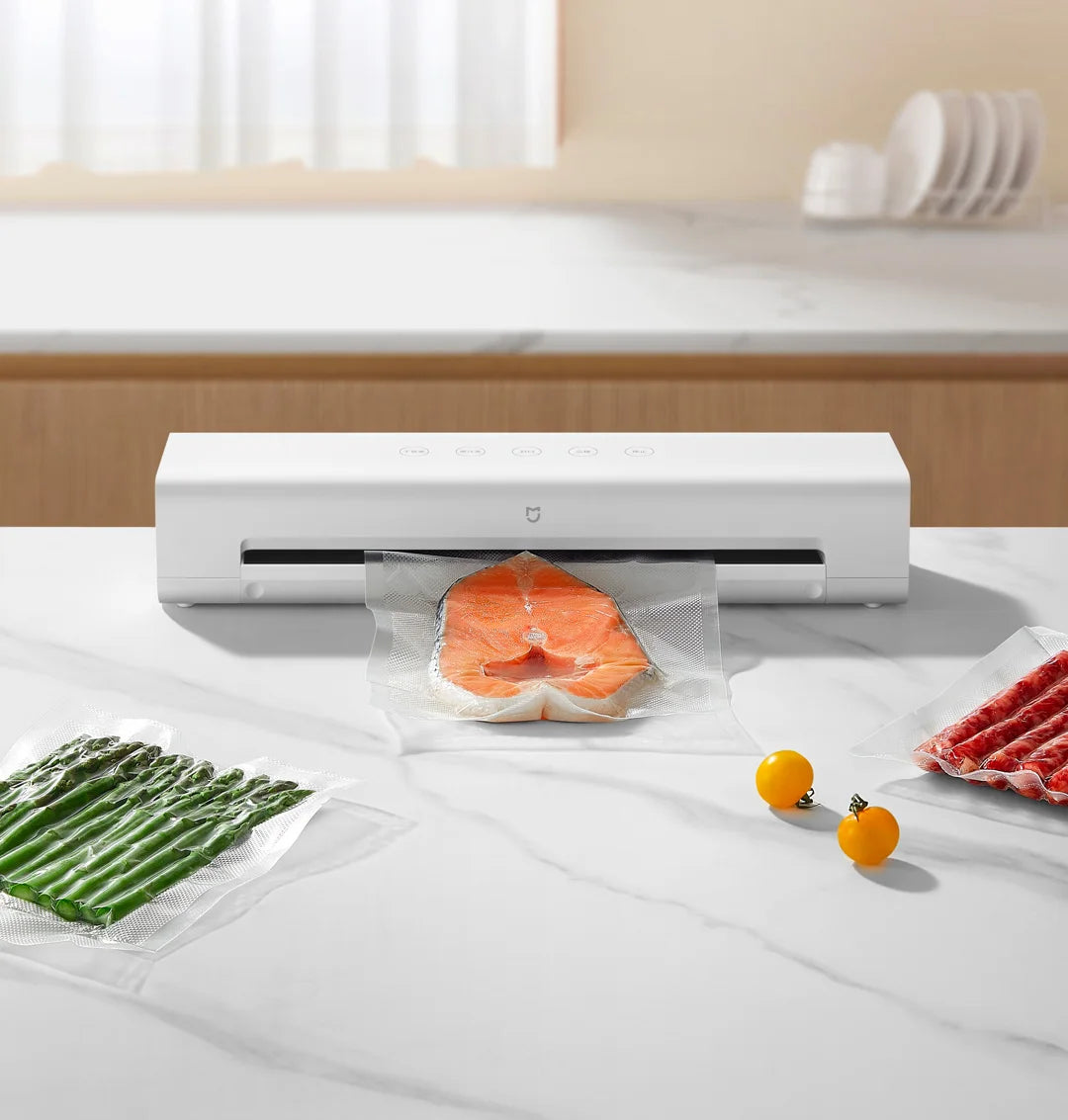 MIJIA Vacuum Sealer Machine | 70kPa Suction | Dry & Moist Modes | 10 Vacuum Bags | External Vacuum | CN Version