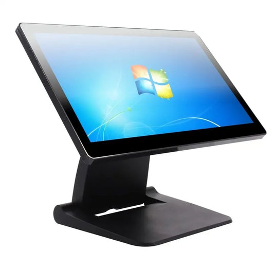 15.6-inch all-in-one touch screen POS terminal by R.E.D. Shopping, complete point of sale system with sleek design and user-friendly interface.