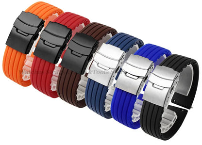 Quick Release Silicone Watch Strap 18–24mm – For Huawei, Seiko, Omega, Fossil & More