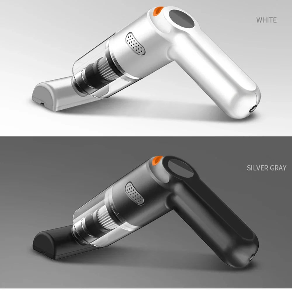 10,000Pa Handheld Vacuum Cleaner – Wireless, 25W, Bagless, Pet Hair, Car & Home (White / Black)