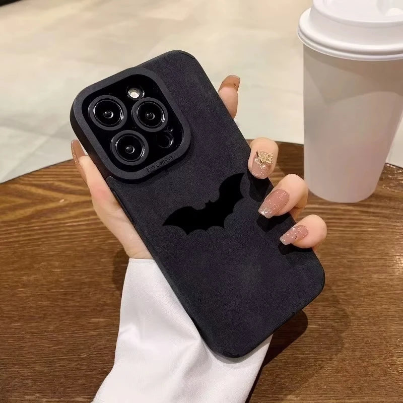R.E.D. Shopping Cool Bat leather iPhone case with shockproof silicone design, protective cover for mobile phones.