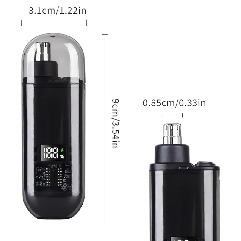 Men's grooming set with nose and ear hair trimmer and T9 hair clipper, USB rechargeable, compact grooming tools by R.E.D. Shopping.