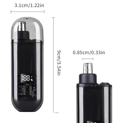 Men's grooming set with nose and ear hair trimmer and T9 hair clipper, USB rechargeable, compact grooming tools by R.E.D. Shopping.