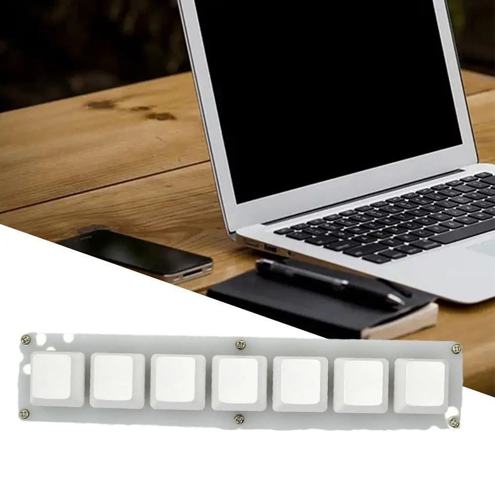 Mini 7-Key Programmable Macro Mechanical Keyboard – USB Wired DIY Macropad for Gaming & Work