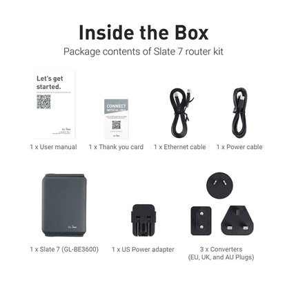 GL.iNet GL-BE3600 Slate 7 – Dual-Band WiFi 7 Travel Router