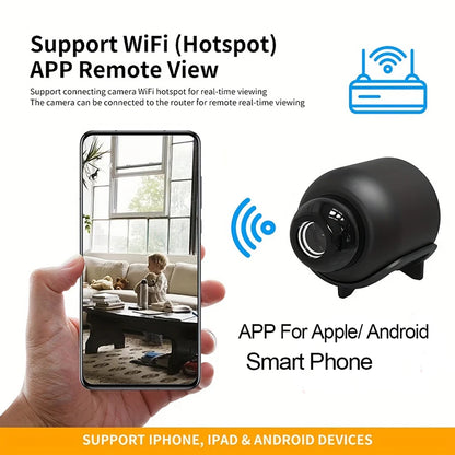 R.E.D. Shopping X5 Mini Hidden Security Camera with 1080P resolution, night vision, WiFi, and motion detection features.