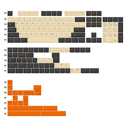 KBDiy Rome Set 174-Key Cherry Profile PBT Double Shot Keycaps – Jade Translucent for Mechanical Keyboards