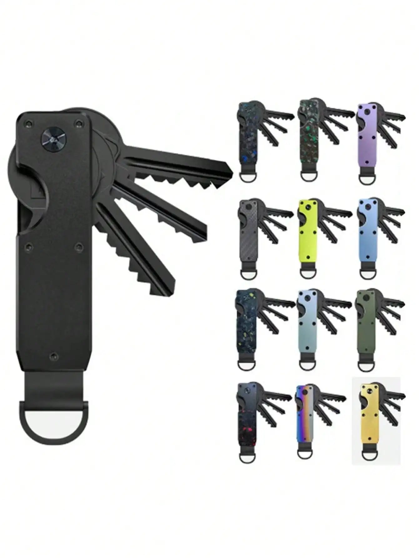 Aluminum Alloy Key Organizer – Compact EDC Keychain