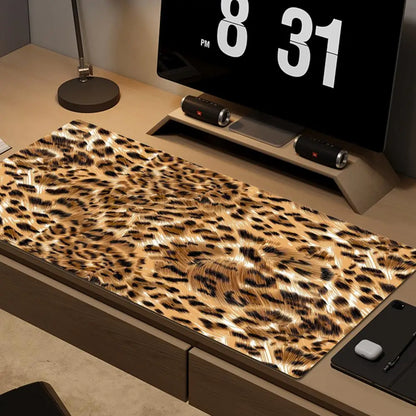 Leopard XXL Gaming Mouse Pad – Rubber Deskmat, Kawaii Anime Design, Multiple Sizes