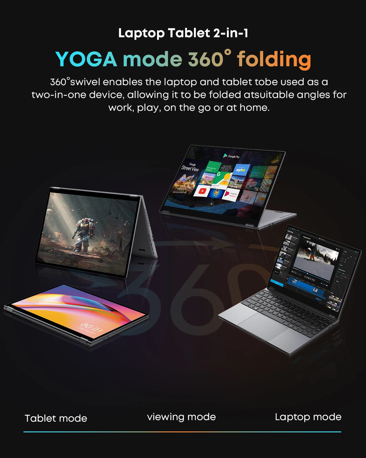 CHUWI FreeBook 2-in-1 Laptop – Intel N150, 13.4" 2.5K Touch, 16GB LPDDR5, 512GB SSD, WiFi 6, BT 5.2