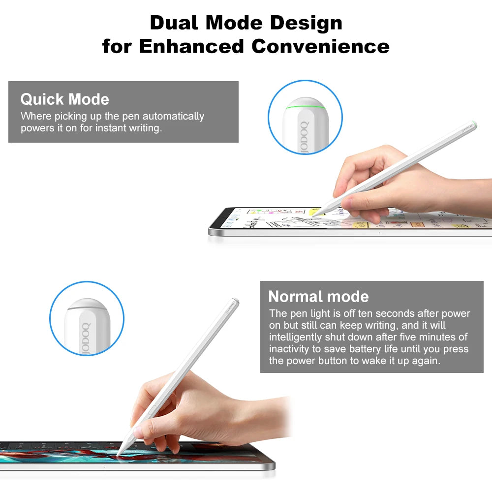 iPad Stylus Pen – Wireless Charging, Palm Rejection, Tilt Sensitivity for iPad Pro, Air, Mini