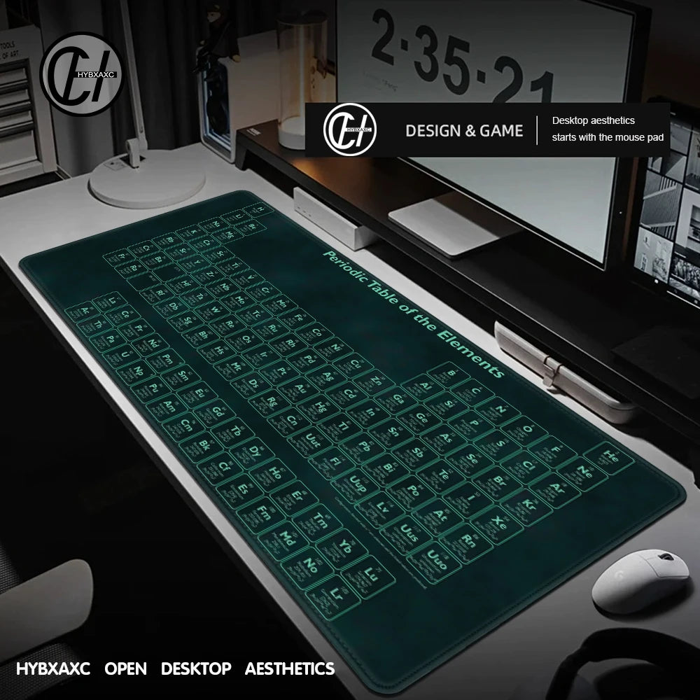 Periodic Table XXL Gaming Mouse Pad 900x400 – Rubber Anti-Slip Deskmat, Multiple Sizes