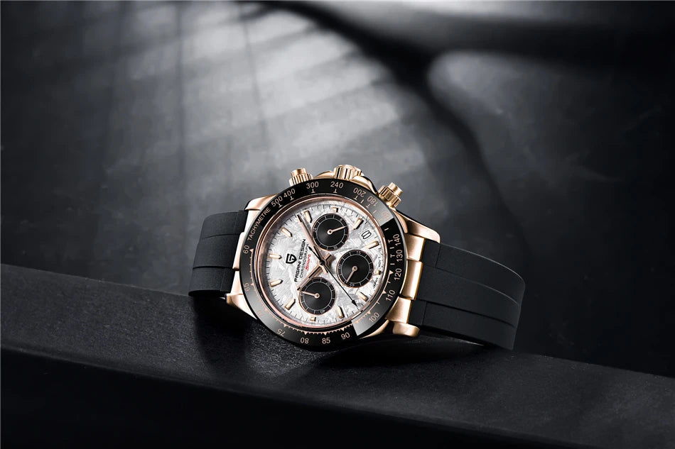 PAGANI DESIGN Men's Luxury Chronograph Watch – 100M Waterproof, Quartz Sport Wristwatch, Gift