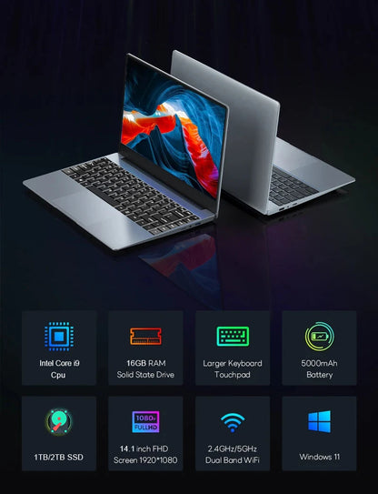 14.1" Laptop | Intel Core i9-10980HK | 16GB DDR3 | Up to 2TB SSD | 1080p 90Hz IPS | Win 11 Pro