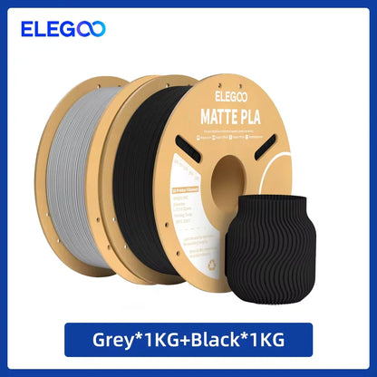 ELEGOO Matte PLA Filament 1.75mm 1KG – +/-0.02mm Accuracy, Cardboard Spool