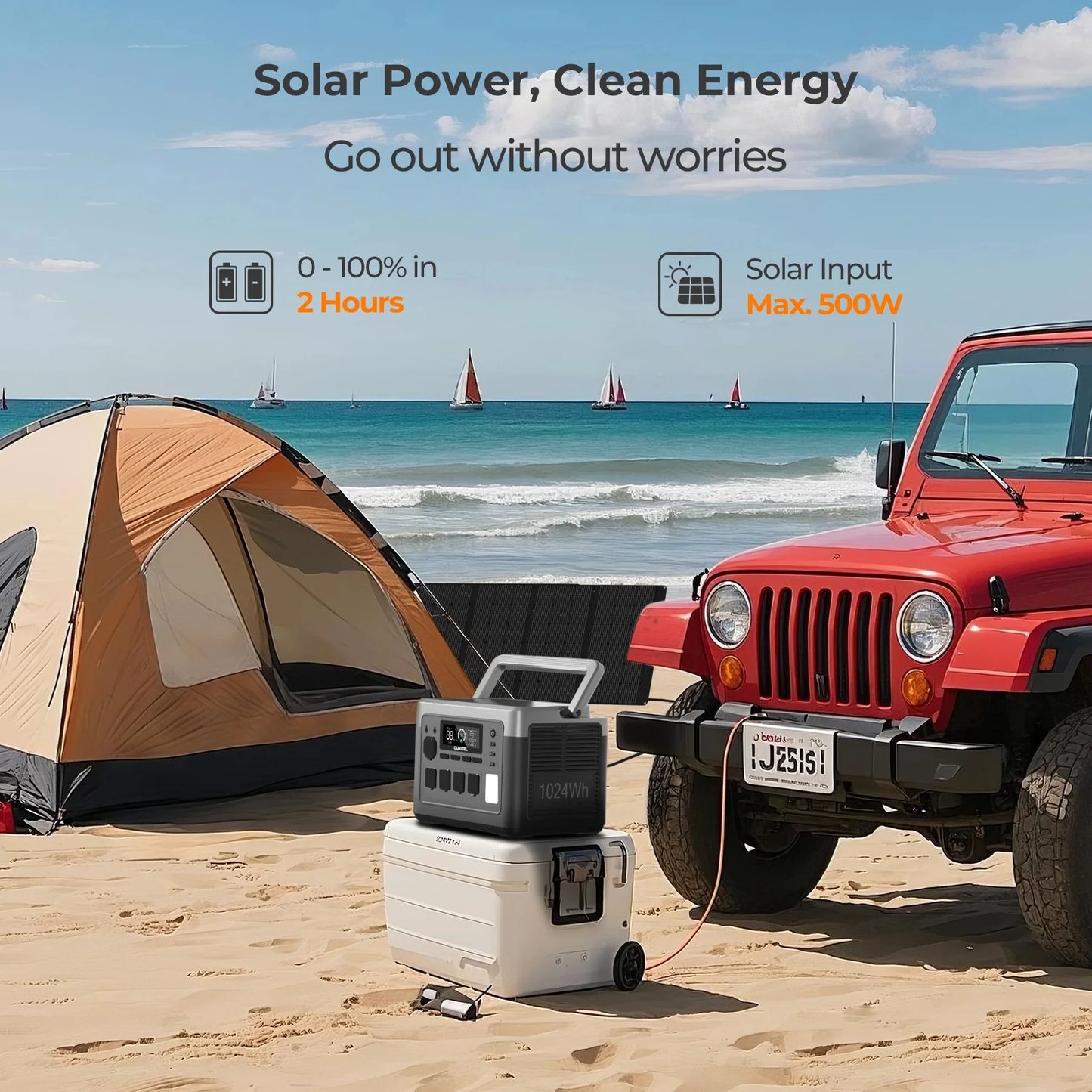 OUKITEL P1000 PLUS Portable Power Station 1800W | 1024Wh LiFePO4 | App Control