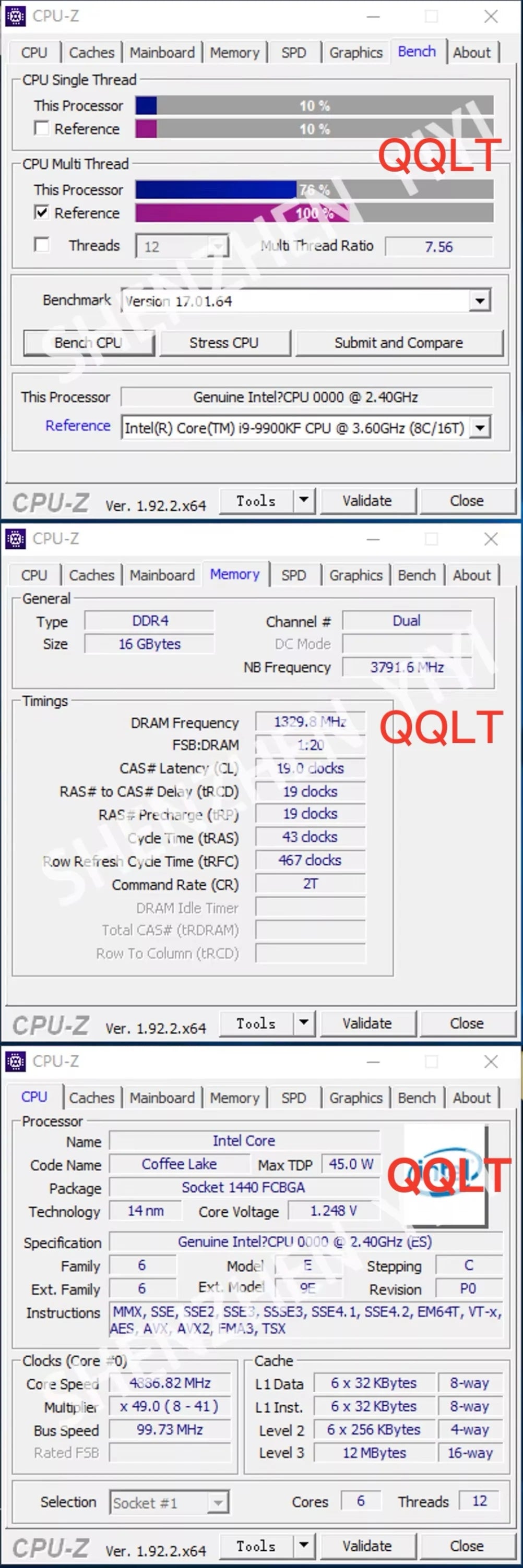 Modified Laptop CPU to LGA 1151 — Xeon E-2286M / E-2276M / E-2176M / E-2186M (QTJ0 QTJ1 QTJ2 QQLT QQLS)