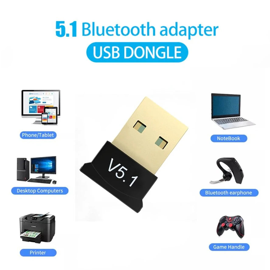 USB Bluetooth 5.4 Dongle Adapter – Wireless Audio, Mouse & Keyboard Receiver