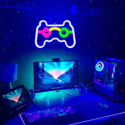 Game Neon Sign Light – USB Powered LED Wall Décor for Gaming Room