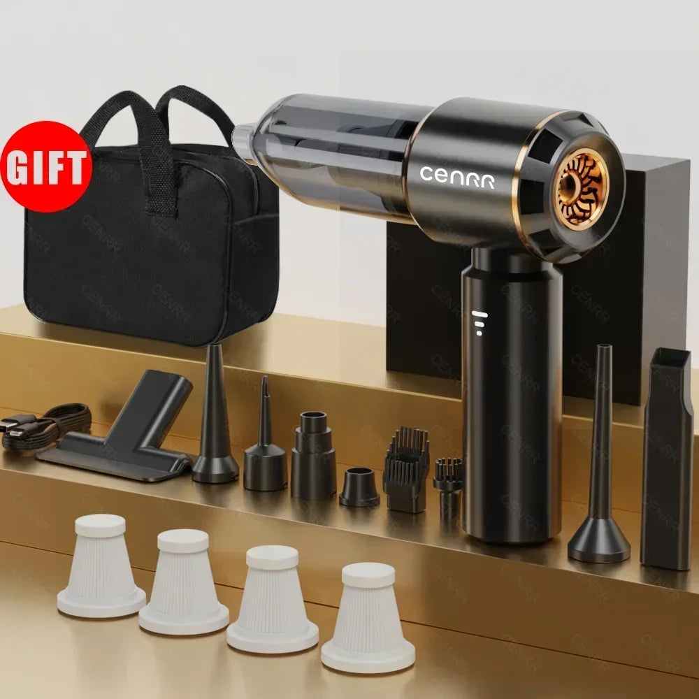 CENRR Mini Car Vacuum Cleaner – 998000Pa, Cordless, Handheld, Blower