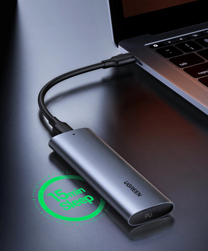 UGREEN M.2 SSD Case | NVMe & SATA Dual Protocol | USB-C 3.1 10Gbps | NVMe PCIe / NGFF SATA | External SSD Enclosure