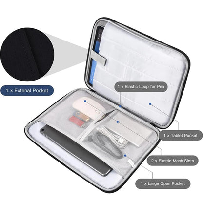 BAPPSUS 13" Tablet Carrying Case – Waterproof Nylon Sleeve for iPad Pro 11/13, MacBook Air M3/M4, Galaxy Tab S10+