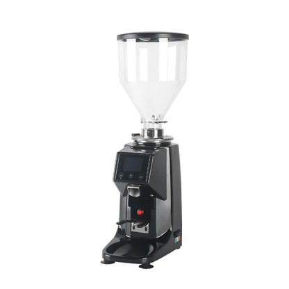 R.E.D. Shopping ITOP coffee grinder with touch screen, 60mm flat burr, aluminum alloy body, for home espresso brewing.