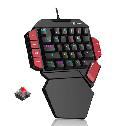 MageGee One-Handed Mini Mechanical Gaming Keyboard – 35 Keys, Hot-Swappable, Backlit, Wired for PC　Laptop　Desktop