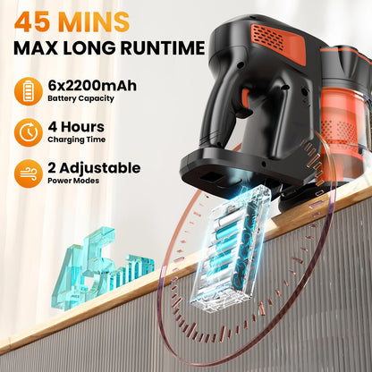INSE V770 Cordless Stick Vacuum Cleaner – 25kPa, 235W, 6-in-1, 40min Battery