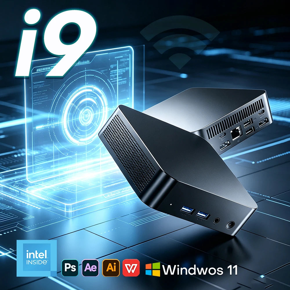 Erilles Mini PC Intel i9 10980HK / N150 | 16/32GB RAM | Up to 2TB SSD | WiFi 6 | Windows 11