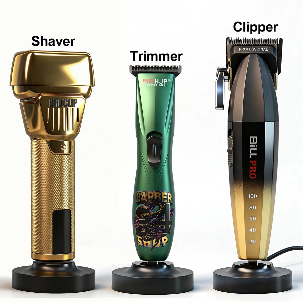 WMARK NG-7982 Professional Hair Clipper with Dock Charger – Titanium Blade, Compatible with KM2299, V003, V906, BL600, BL800
