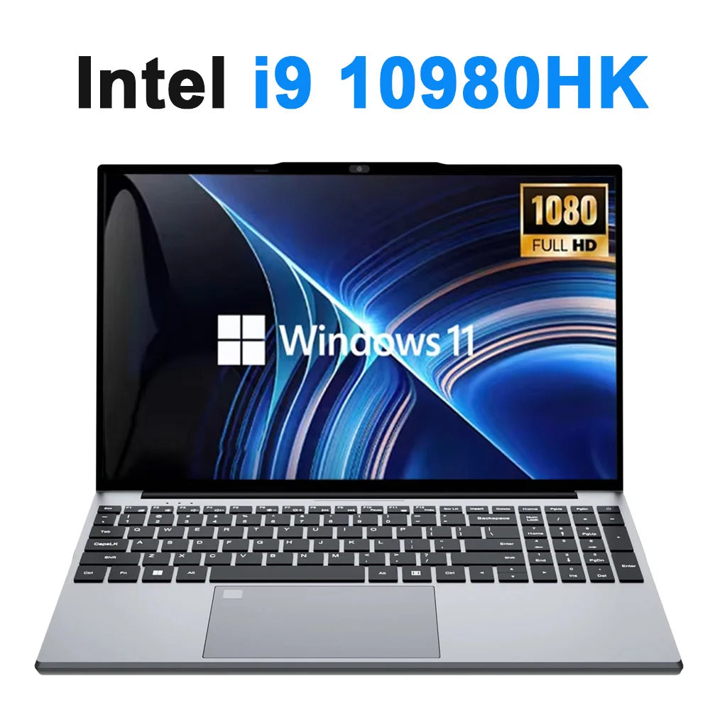 15.6" Laptop – Intel i9, 16GB RAM, 1TB SSD, 4K HD, Windows 11 Pro, Portable Notebook