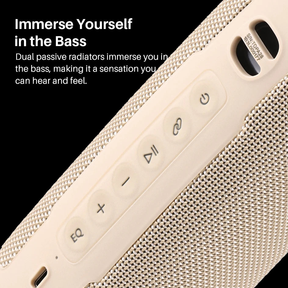 TOZO PA2 Portable Bluetooth Speaker – Deep Bass, 25H Playtime, Custom EQ App