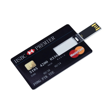 New Credit Bank Card USB Flash Drive 2.0 Custom Logo 4gb 8gb 16gb 32gb 128mb memory Stick Pendrive HSBC MasterCard Bradesco gift