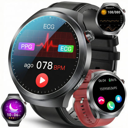 2025 Health Smart Watch – ECG+PPG, Blood Pressure, Blood Oxygen, Uric Acid, Bluetooth Call