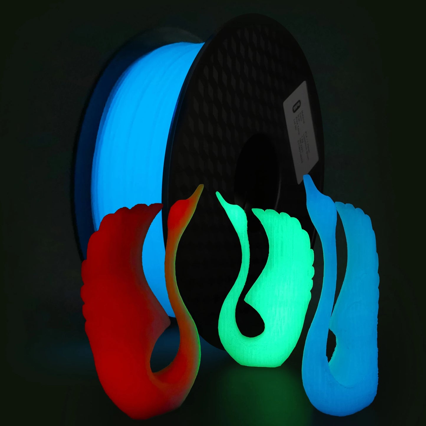 Glow-in-the-Dark PLA Filament – Luminous Purple, Green, Blue & Rainbow, 1.75mm for 3D Printers