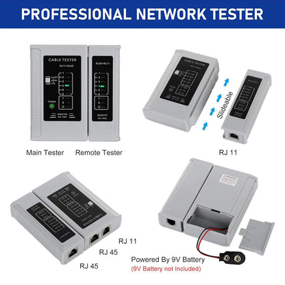 ZoeRax RJ45 Crimp Tool Kit | CAT5e CAT6 Pass-Through Ethernet Crimper | 8P8C Modular Connectors