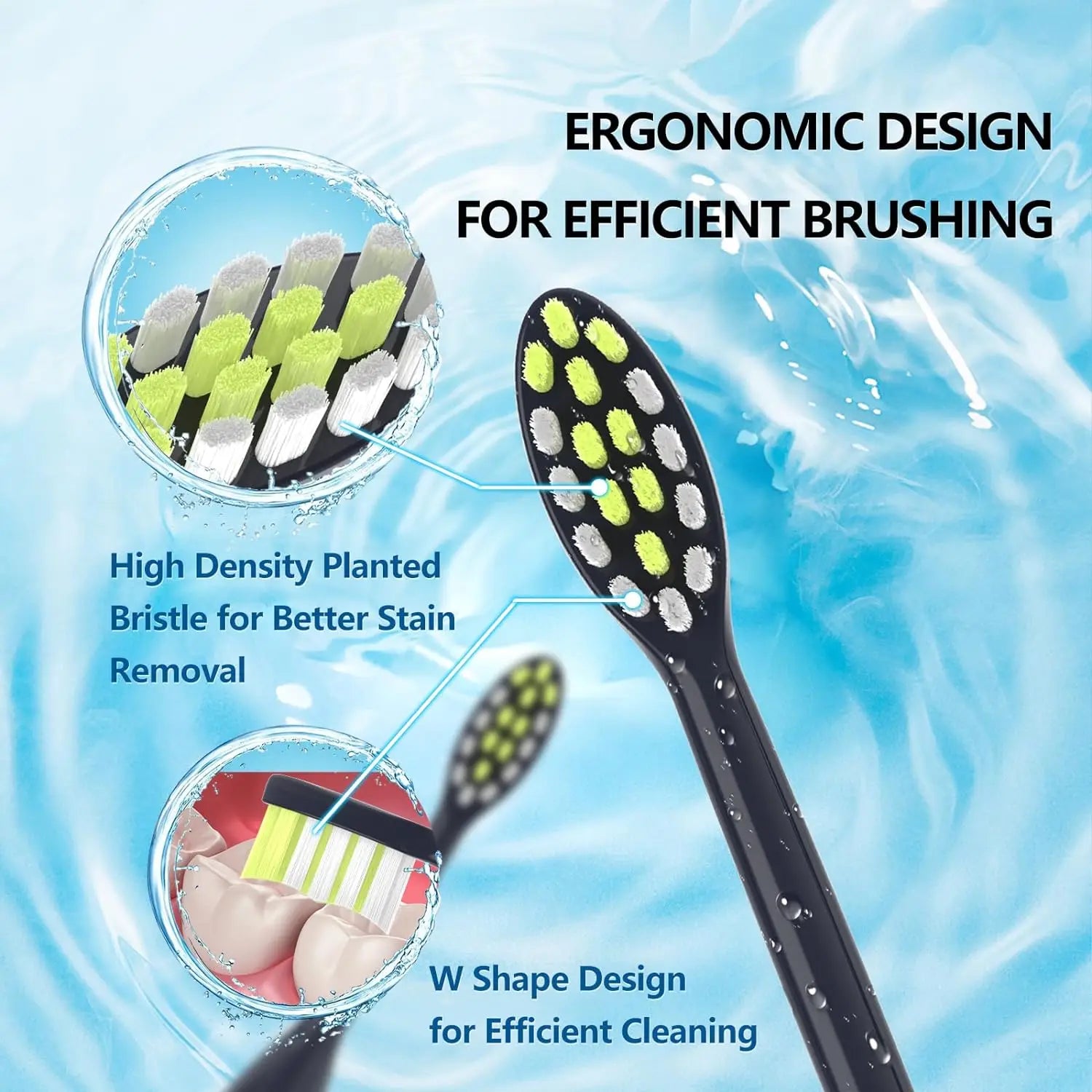 Set of 4, 6, or 8 R.E.D. Shopping electric toothbrush replacement heads with soft bristles for adult oral care.