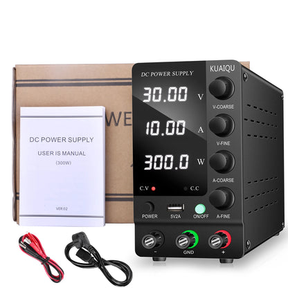 KUAIQU Adjustable DC Lab Bench Power Supply (30V–120V)