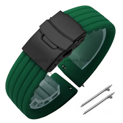 Quick Release Silicone Watch Strap 18–24mm – For Huawei, Seiko, Omega, Fossil & More