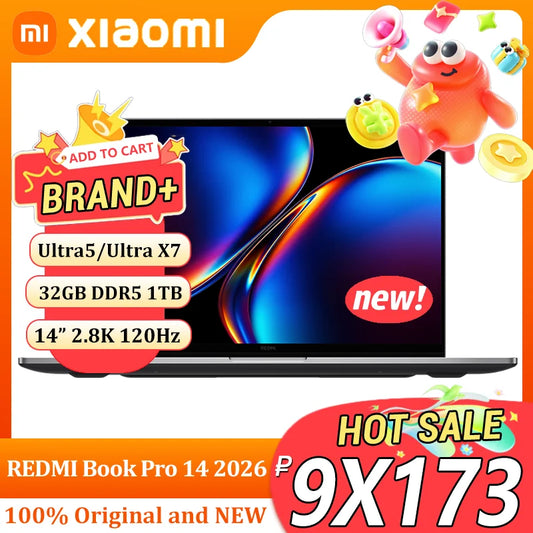 Xiaomi Redmi Book Pro 14 2026 – Intel Ultra 5-338H/Ultra X7-358H, 32GB, 2.8K 120Hz