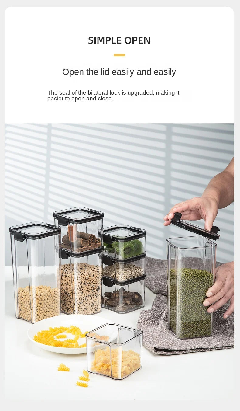 Airtight Kitchen Storage Jars | Moisture-Proof PET Containers 460ml–1800ml
