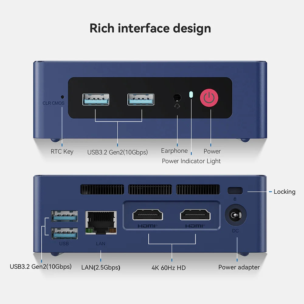 Beelink Mini S13 Mini PC – Intel N150, 16GB DDR4, 500GB SSD, 3200MHz, Windows 11