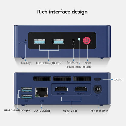 Beelink Mini S13 Mini PC – Intel N150, 16GB DDR4, 500GB SSD, 3200MHz, Windows 11