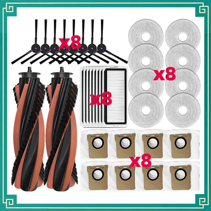JONR P20 PRO / T5 Pro Robot Vacuum Replacement Parts | Main Brush, Side Brush, HEPA Filter, Mop Cloth