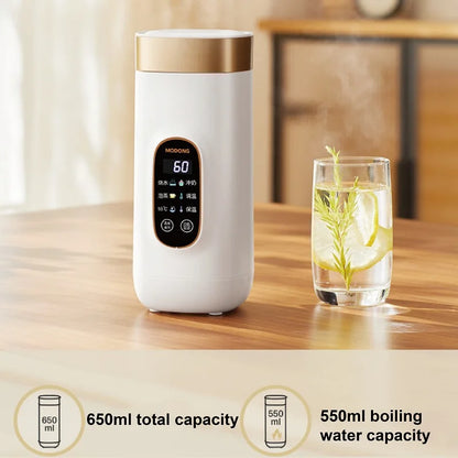 650ml Portable Electric Travel Kettle – 400W, Temperature Control, Auto Keep Warm | Office & Travel Teapot